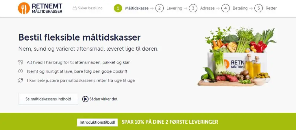 online måltidskasser retnemt